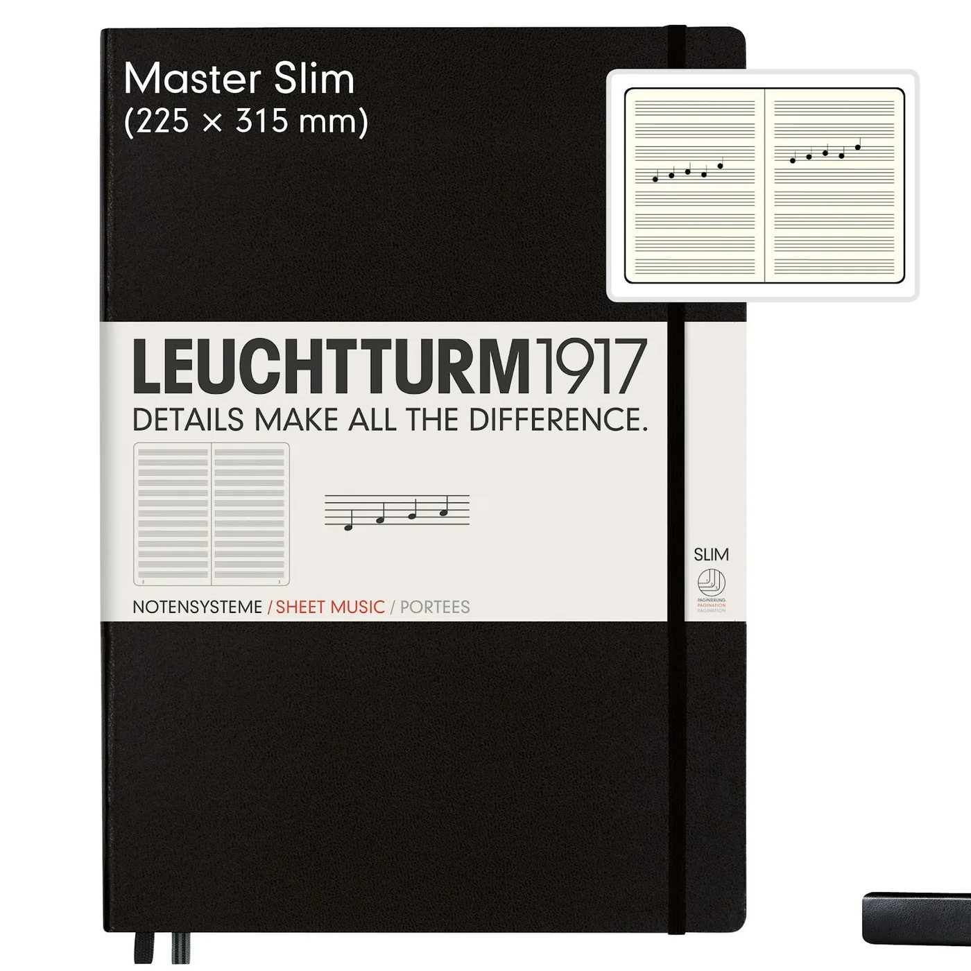 Notebook with staves, Master Slim (A4+)