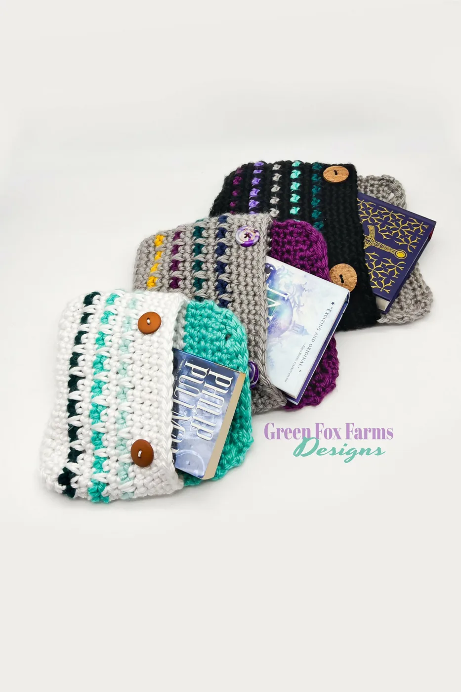 Pop of Color Book Sleeves (Crochet)