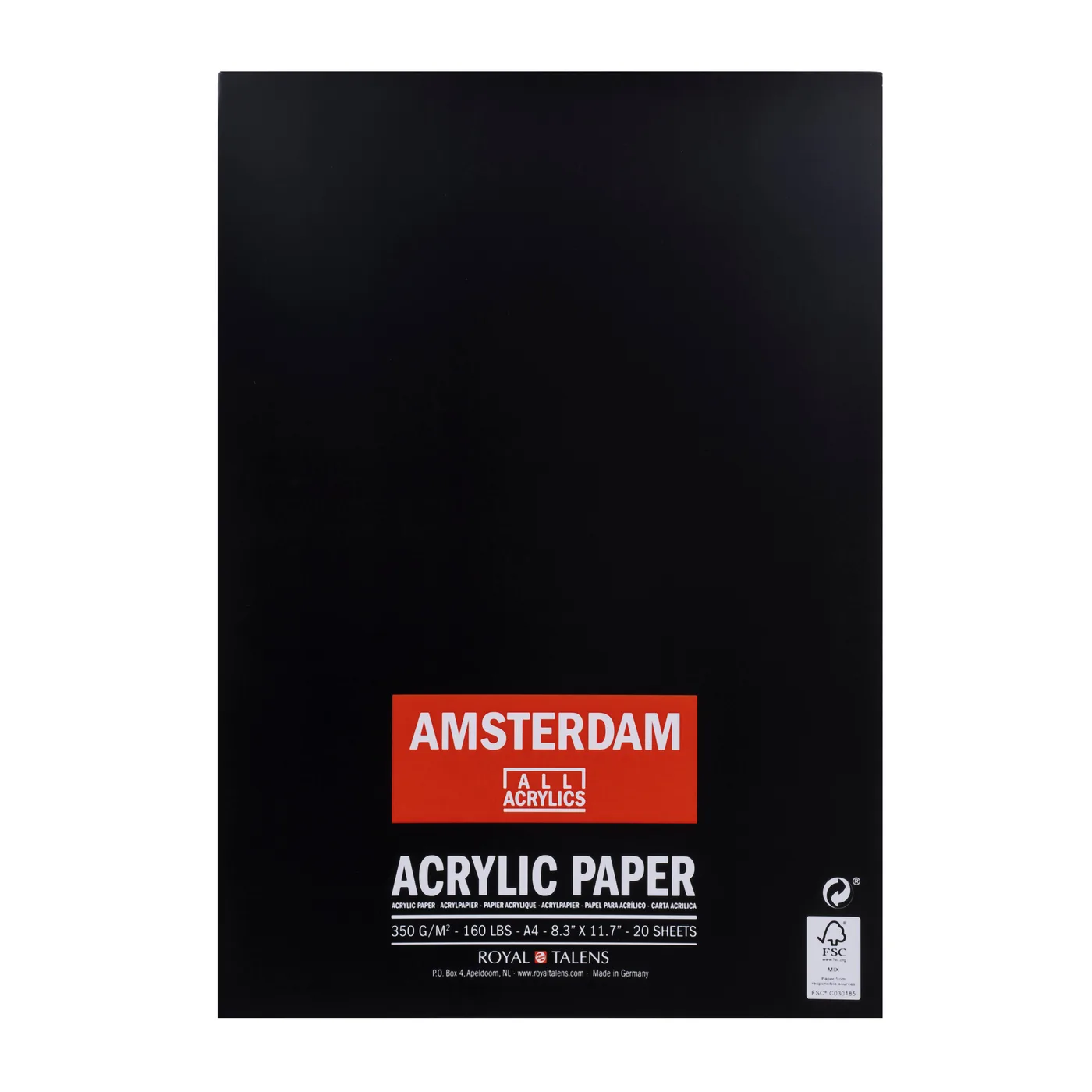 Amsterdam Acrylic paper pad | 21 x 29.7 cm (A4), 350 g, 20 sheets