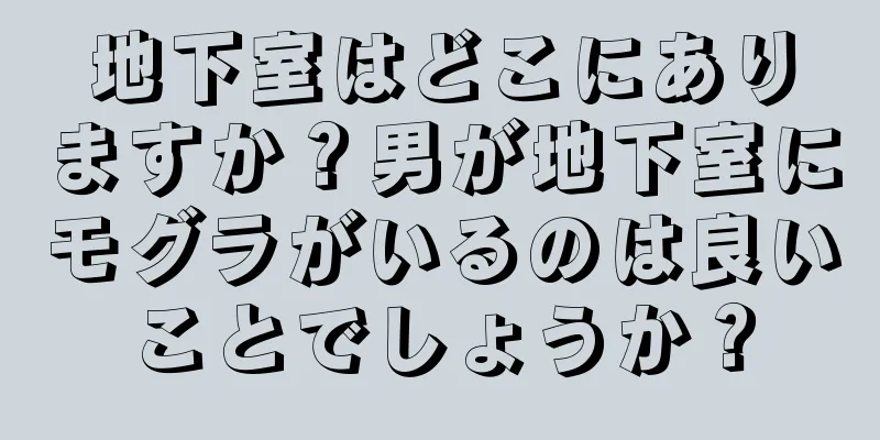 地下室はどこにありますか？男が地下室にモグラがいるのは良いことでしょうか？