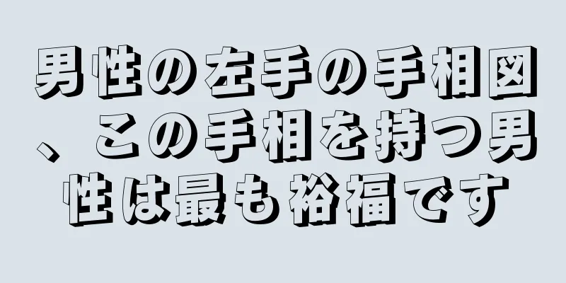 男性の左手の手相図、この手相を持つ男性は最も裕福です