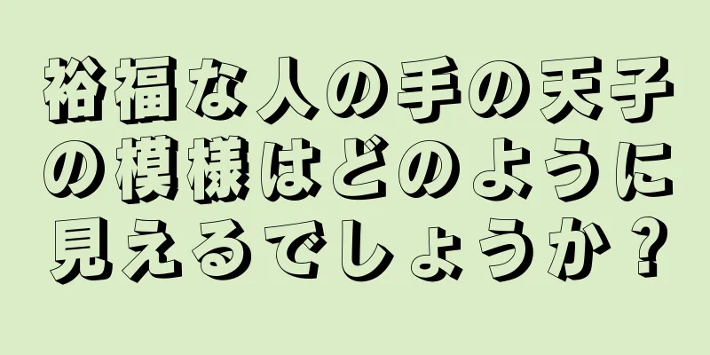 裕福な人の手の天子の模様はどのように見えるでしょうか？