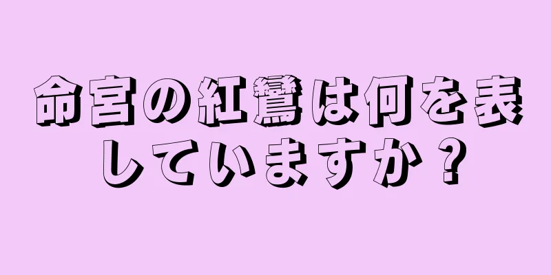 命宮の紅鸞は何を表していますか？