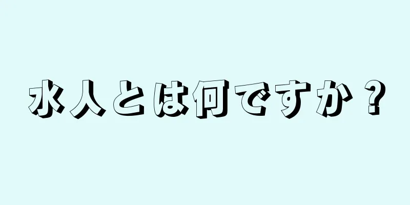 水人とは何ですか？