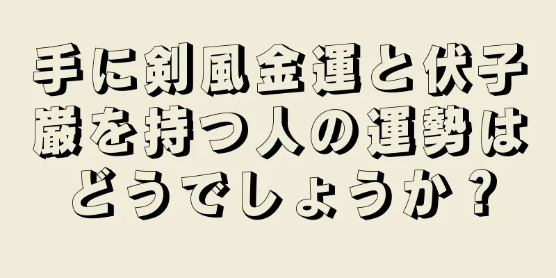 手に剣風金運と伏子巌を持つ人の運勢はどうでしょうか？