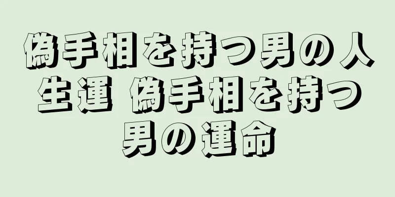 偽手相を持つ男の人生運 偽手相を持つ男の運命