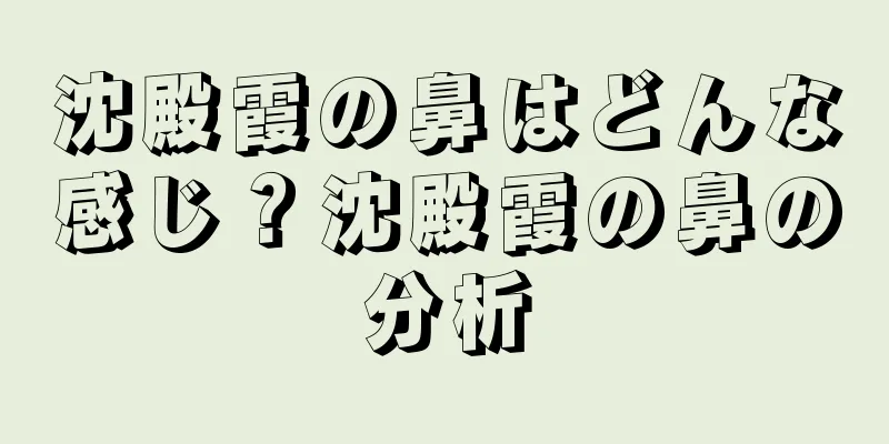 沈殿霞の鼻はどんな感じ？沈殿霞の鼻の分析