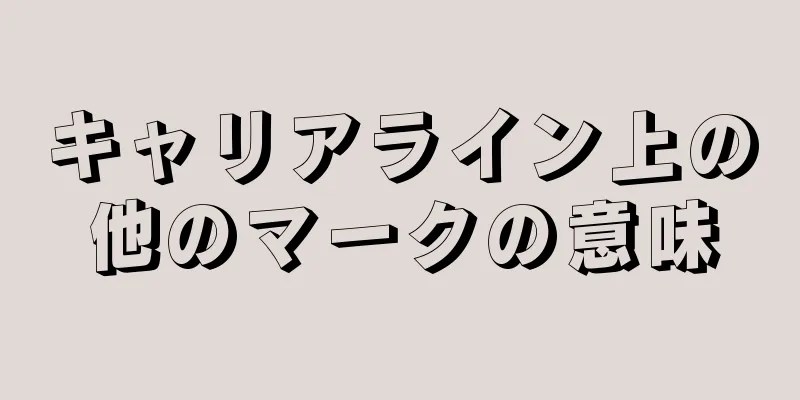 キャリアライン上の他のマークの意味