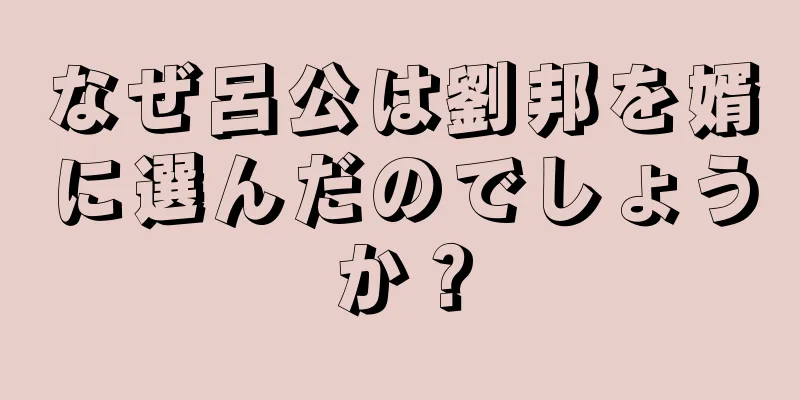 なぜ呂公は劉邦を婿に選んだのでしょうか？