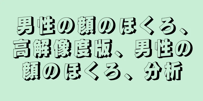 男性の顔のほくろ、高解像度版、男性の顔のほくろ、分析