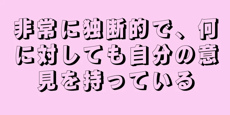 非常に独断的で、何に対しても自分の意見を持っている
