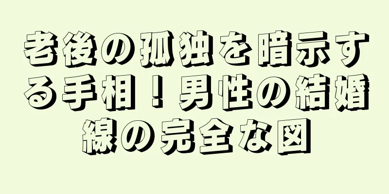 老後の孤独を暗示する手相！男性の結婚線の完全な図