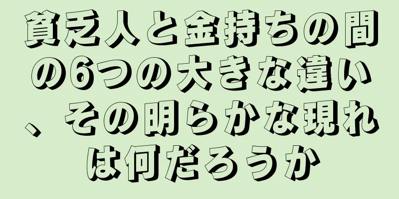 貧乏人と金持ちの間の6つの大きな違い、その明らかな現れは何だろうか