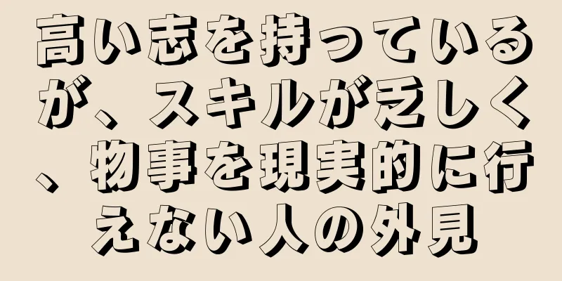 高い志を持っているが、スキルが乏しく、物事を現実的に行えない人の外見