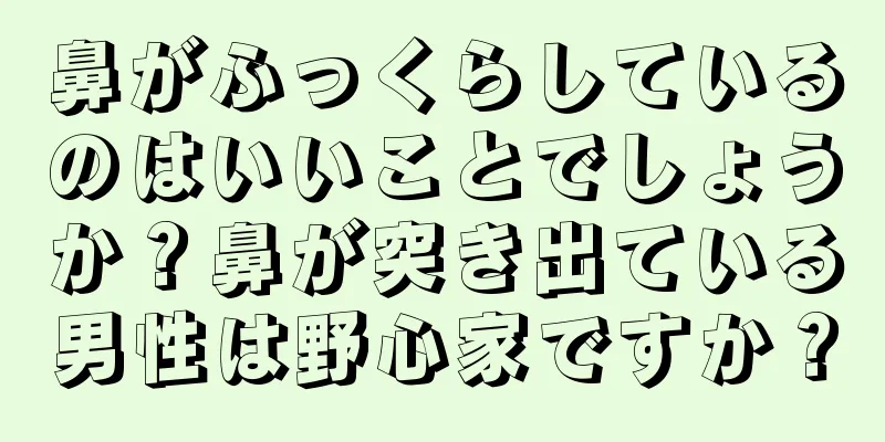 鼻がふっくらしているのはいいことでしょうか？鼻が突き出ている男性は野心家ですか？