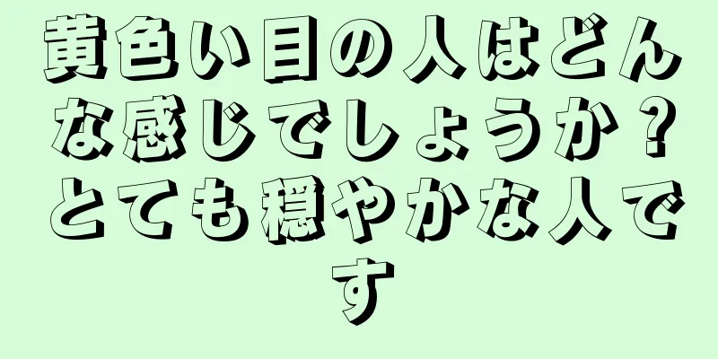 黄色い目の人はどんな感じでしょうか？とても穏やかな人です