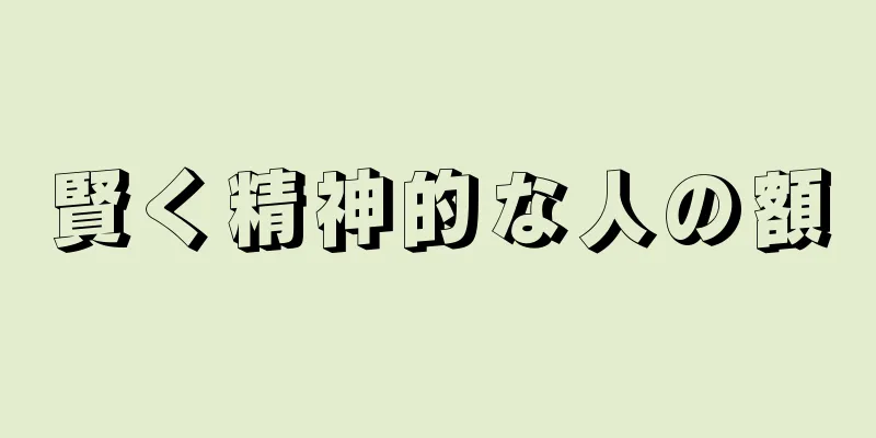賢く精神的な人の額