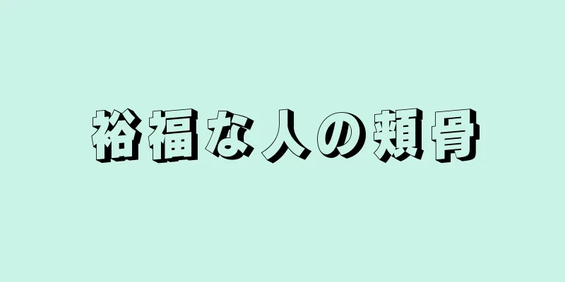 裕福な人の頬骨