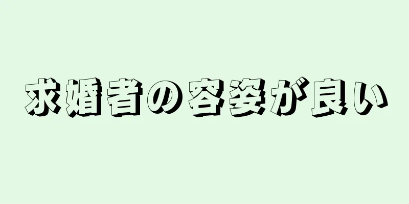 求婚者の容姿が良い