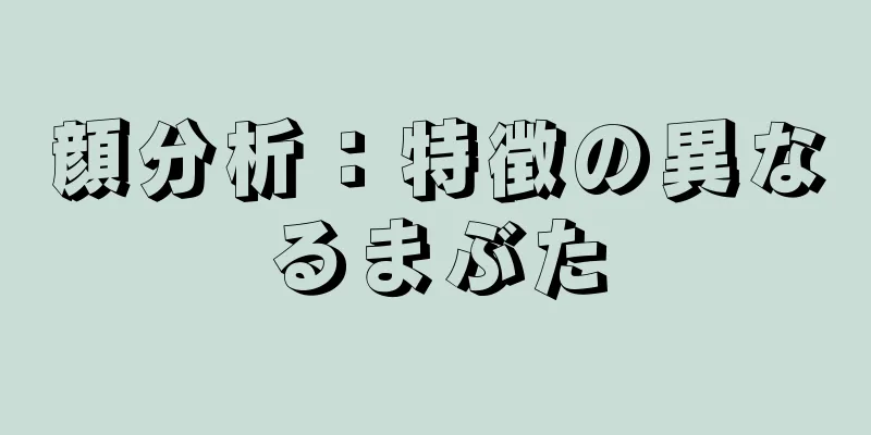 顔分析：特徴の異なるまぶた