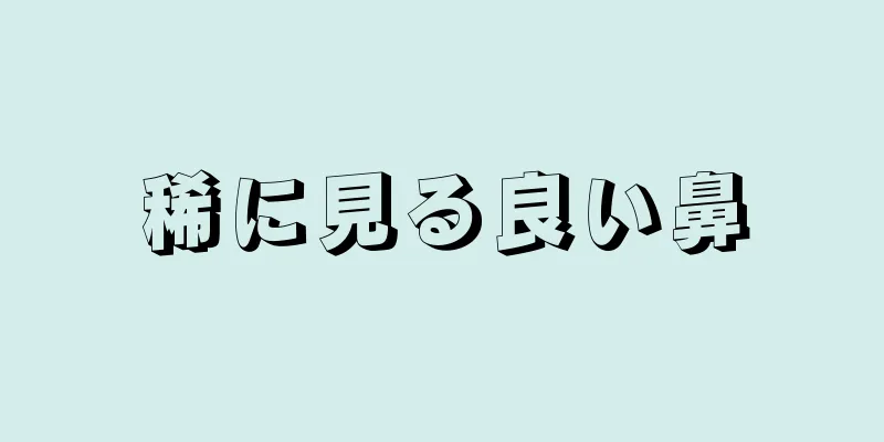 稀に見る良い鼻