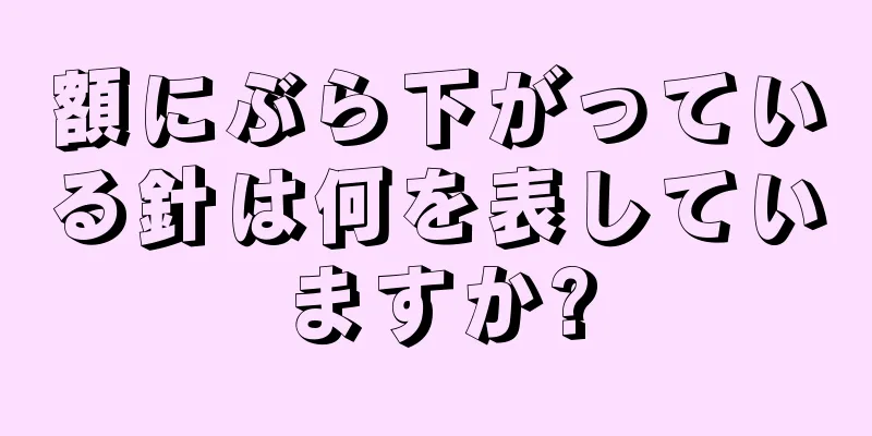 額にぶら下がっている針は何を表していますか?