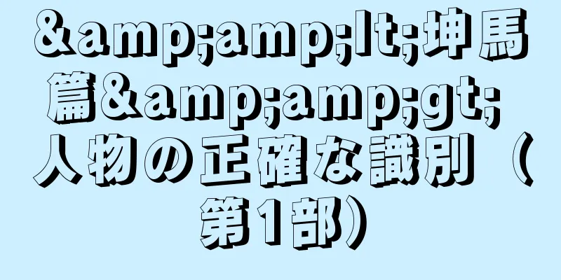 &amp;lt;坤馬篇&amp;gt; 人物の正確な識別（第1部）