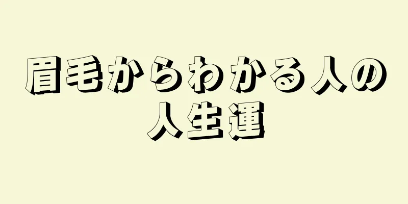 眉毛からわかる人の人生運