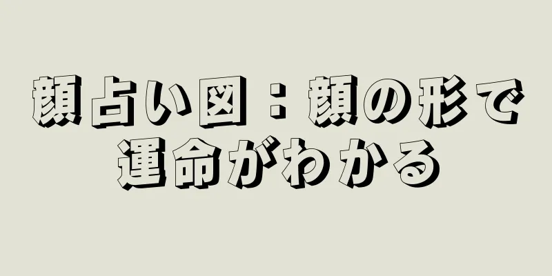 顔占い図：顔の形で運命がわかる