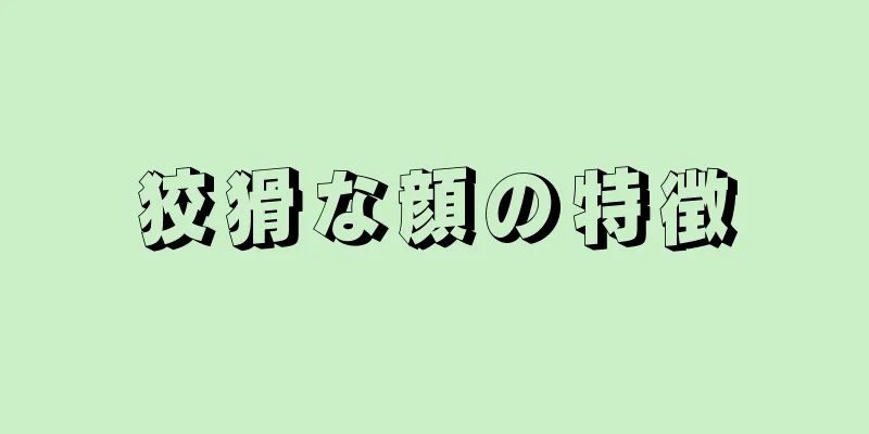 狡猾な顔の特徴