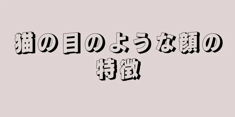 猫の目のような顔の特徴