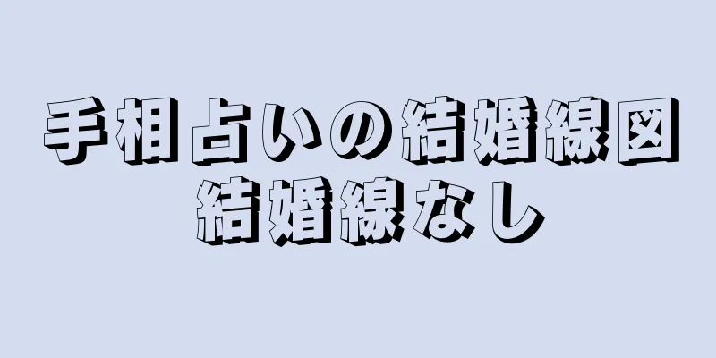 手相占いの結婚線図 結婚線なし