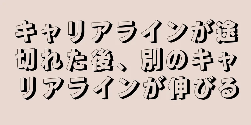 キャリアラインが途切れた後、別のキャリアラインが伸びる